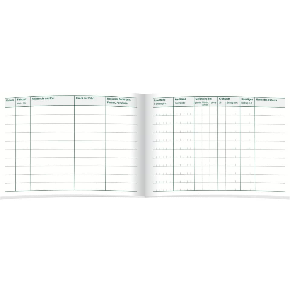 Fahrtenbuch Pkw - steuerlicher Kilometernachweis, A6 quer, 64 Seiten RNK 3119