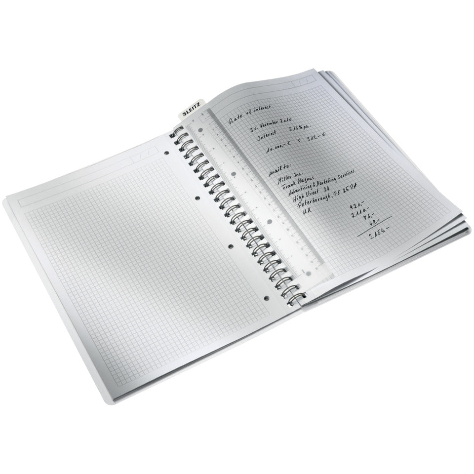 Collegeblock WOW, A4, PP, kariert, holzfrei, 80 Blatt, pink LEITZ 46380023 LEITZ 4638-00-23 kariert