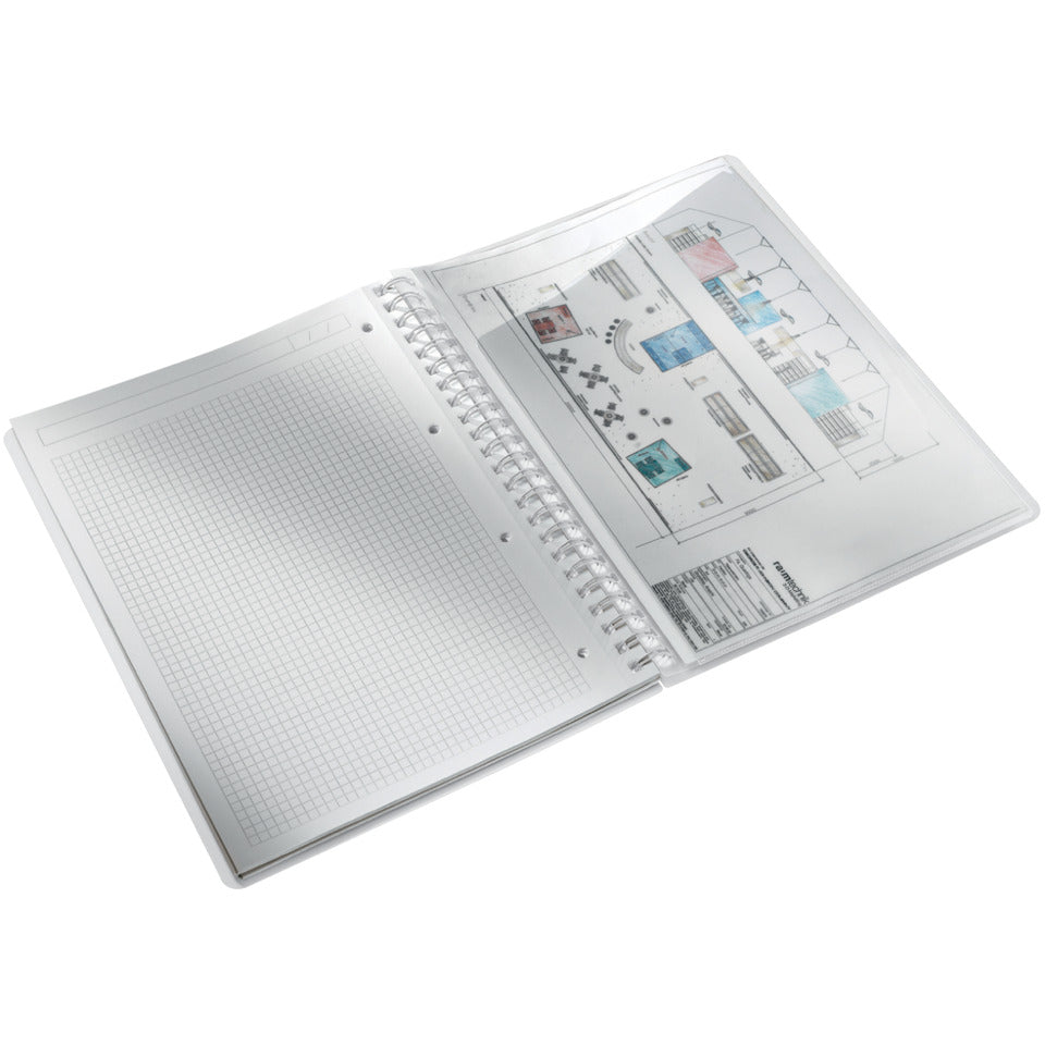 Collegeblock WOW, A4, PP, kariert, holzfrei, 80 Blatt, pink LEITZ 46380023 LEITZ 4638-00-23 kariert