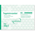 Tagelohnzettel - Block SD, A5 quer, SD, 3 x 40 Blatt, perforiert RNK 182