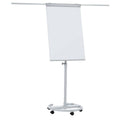 Flipchart Mobil ECO, Stahl, Rundfuß, höhenverstellbar, 2 ausklappbare Arme, 68 x 105 cm, grau FRANKEN F2400/N