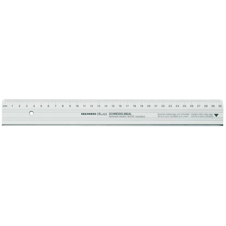 Schneidelineal, Aluminium, mit Stahleinlage, rutschfest, 50 cm RUMOLD 639/50 RUMOLD 63950