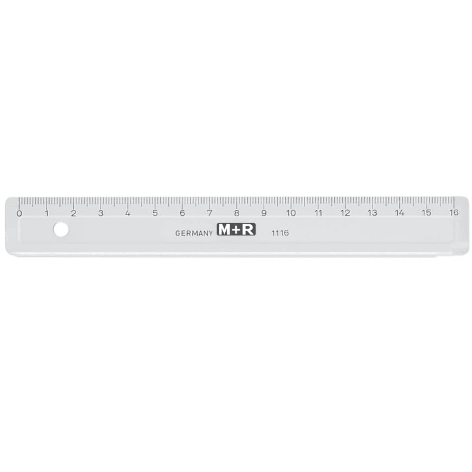 Lineal, 16cm, Plastik, glasklar M+R 711160000 M+R 711160000 Plastik