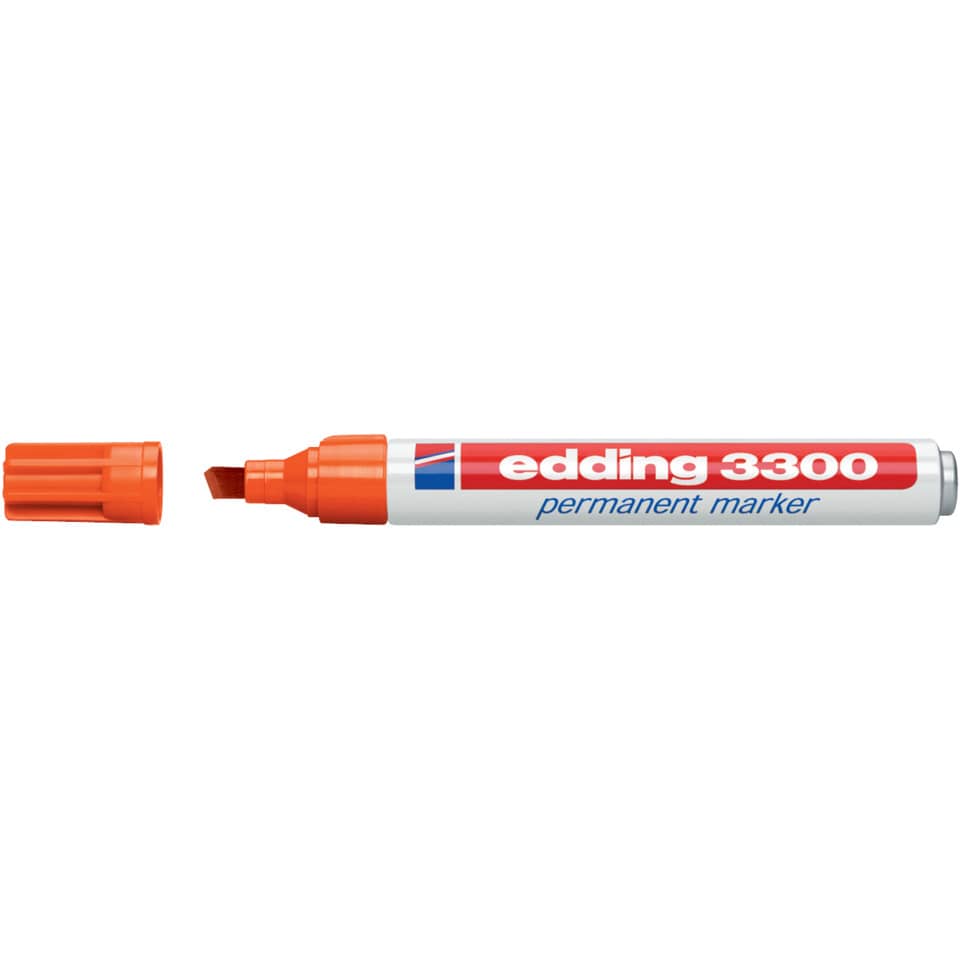Permanentmarker 3300, Keilspitze, nachfüllbar, 1-5mm, orange EDDING 4-3300006 EDDING 3300-006 Keilspitze nachfüllbar