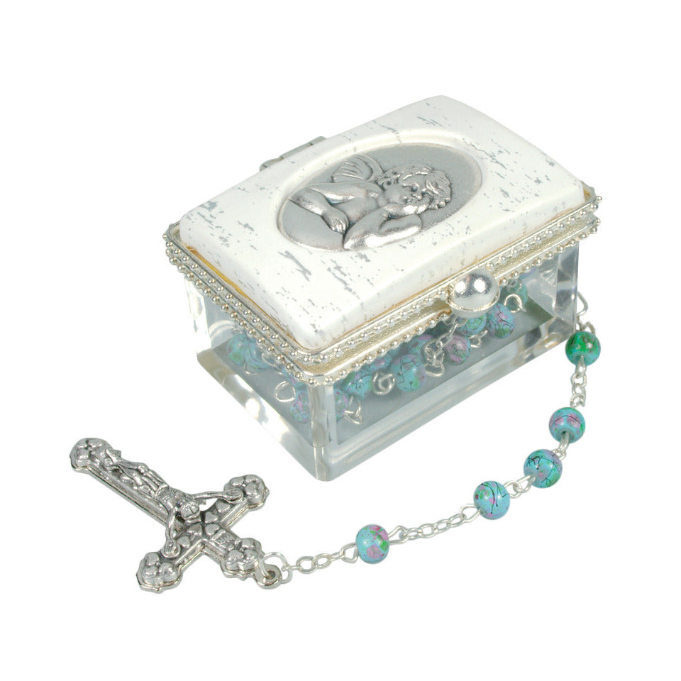 Rosenkranz in Dose, 39cm, blau  76-54 76-54 39cm