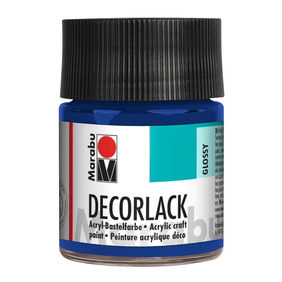 Decorlack Acryl, 50ml, mittelblau MARABU 11300 005 052 MARABU 1130 05 052  50ml
