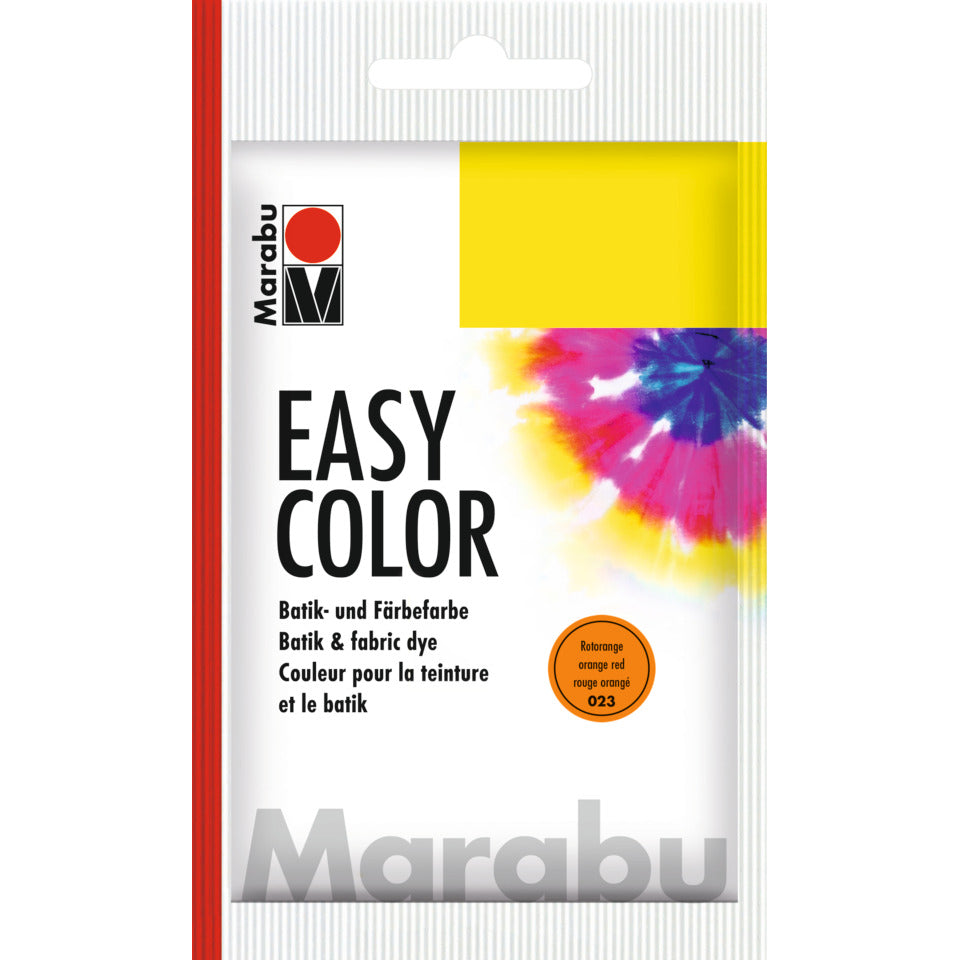 Batik-und Färbefarbe Easy Color, 25g, rotorange MARABU 17350 022 023 MARABU 1735 22 023/25g Easy C.