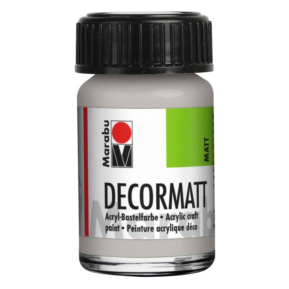 Decormatt Acryl, 15ml, metallicsilber MARABU 14010 039 782 MARABU 1401 39 782  15ml Glas