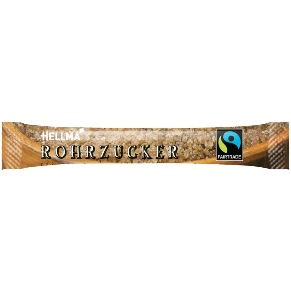 Zuckerstick Fairtrade Rohrzuck, 500x4g HELLMA 60107615 HELLMA 60107615 500x4g