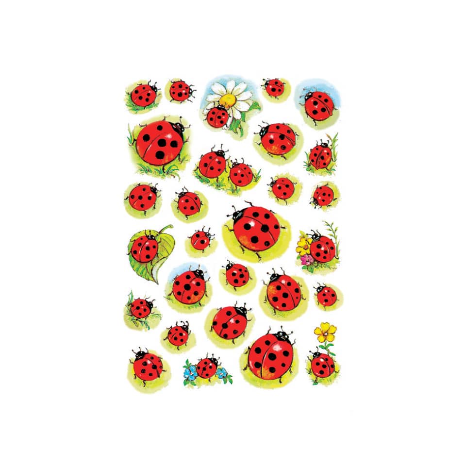 Sticker Marienkäfer+Blume, 84 Stück HERMA 3815 HERMA 3815  87 Stück