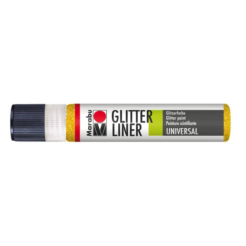 Glitter Liner, 25ml, gelb MARABU 18030 009 519