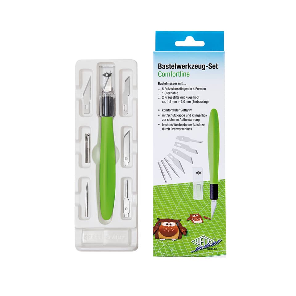 Bastelwerkzeug-Set Comfortline, grün/schwarz WEDO 78 72199 WEDO 78 72199 Comfortline