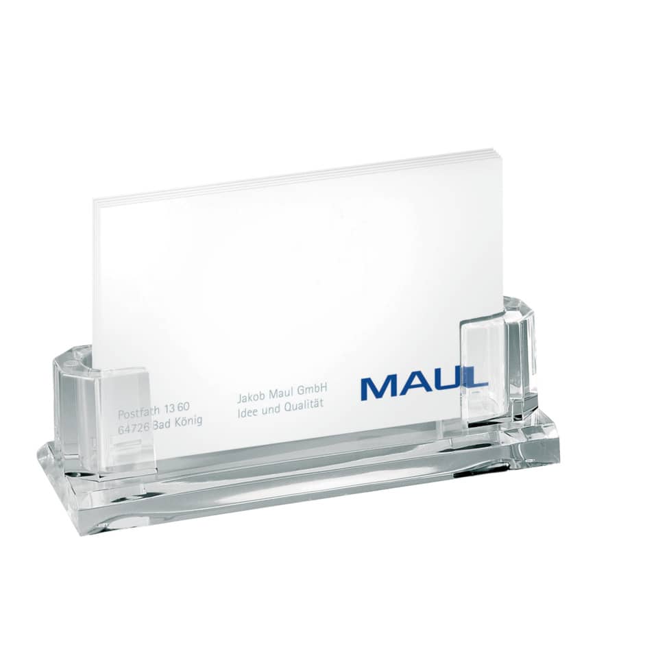 Visitenkartenhalter Acryl, 110 mm x 32 mm, glasklar MAUL 19594 05 MAUL 19594 05 11x4,4x3,2cm f. 35 Karten