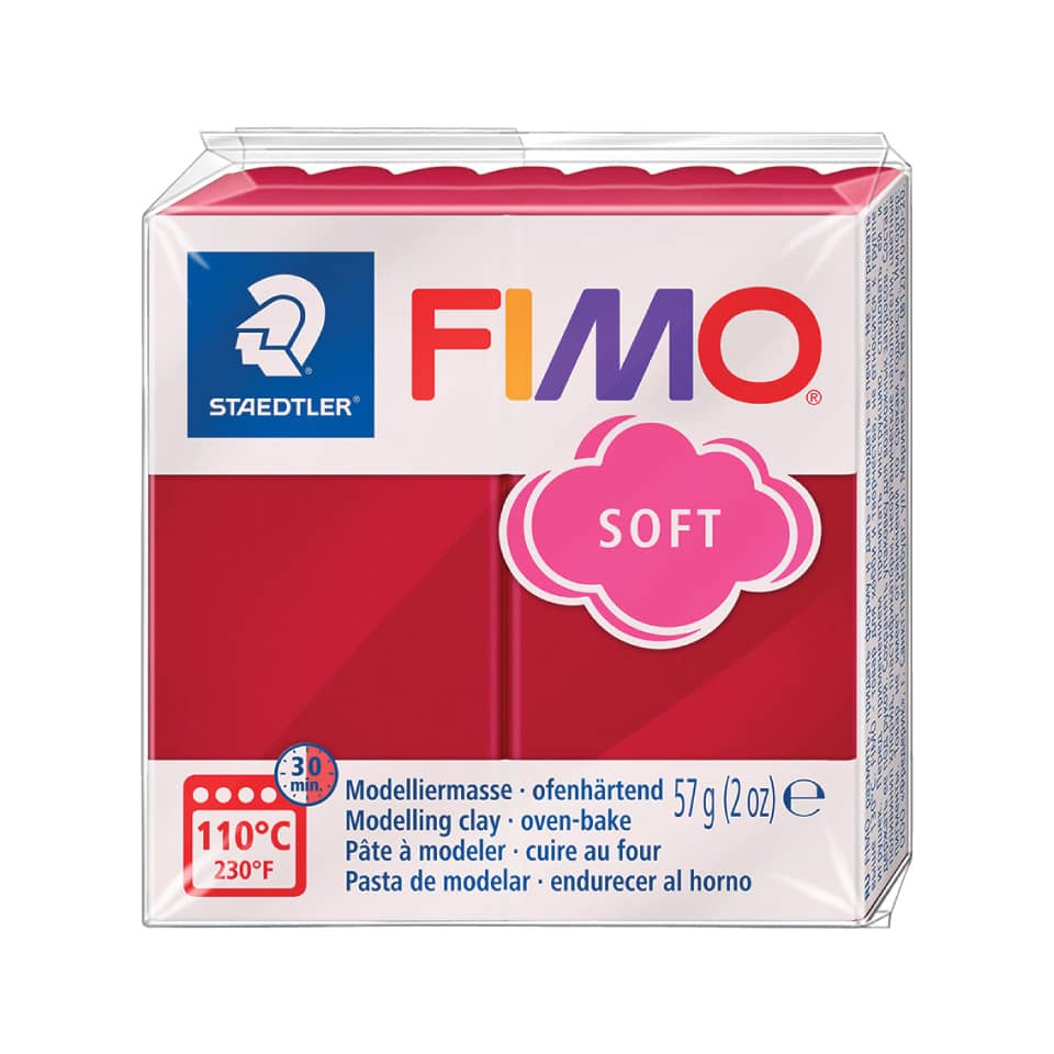 Modelliermasse FIMO® soft, 57 g, kirschrot STAEDTLER 8020-26 STAEDTLER 8020-26  Soft 57g