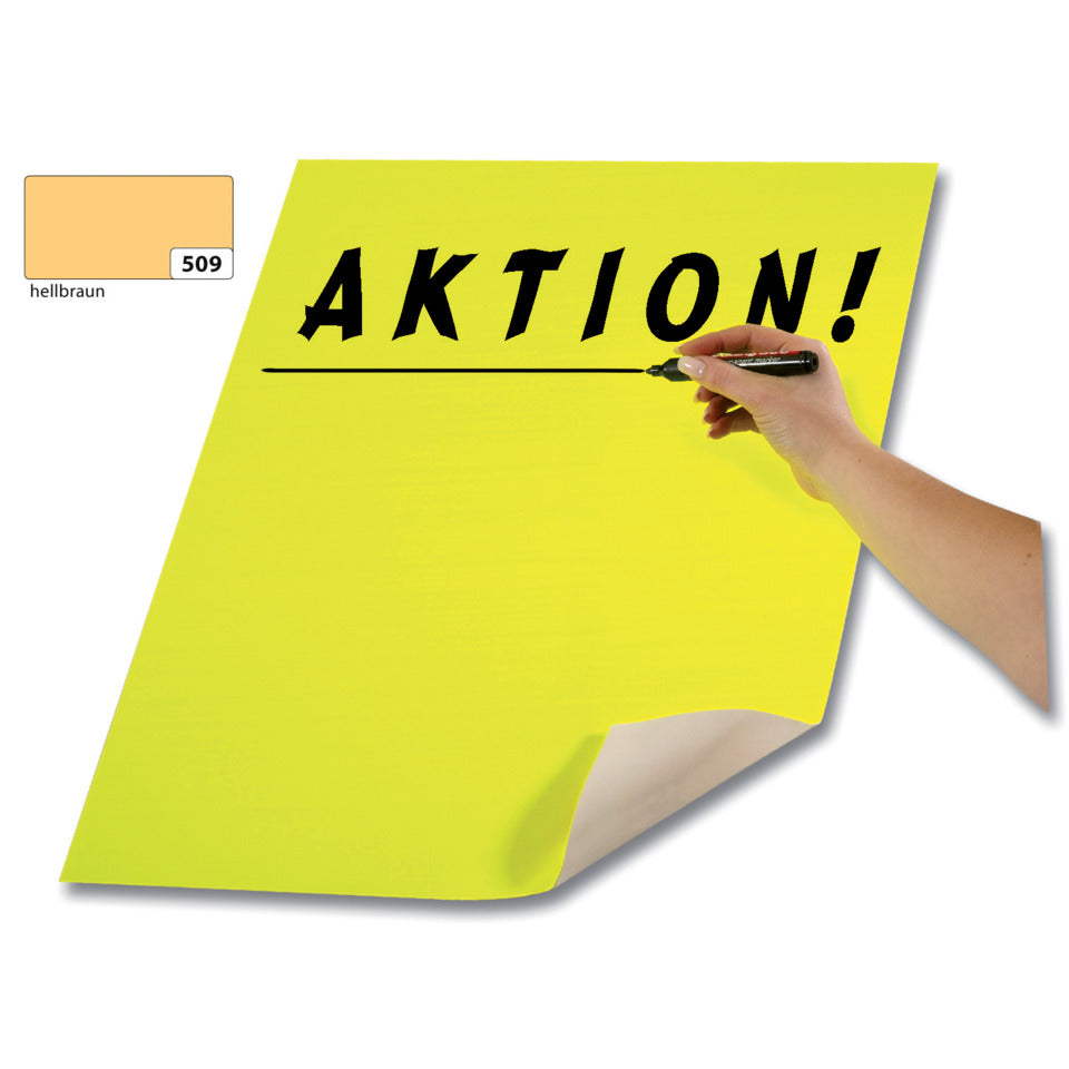 Plakatkarton, 48x68cm, 380g/m², hellbraun FOLIA 65509 FOLIA 65509 380g cham.