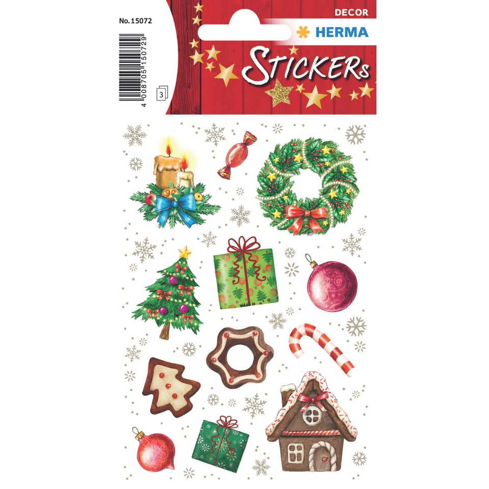 Weihnachtssticker Weihnachtszeit, 36 Stück HERMA 15072 HERMA 15072 Decorsticker