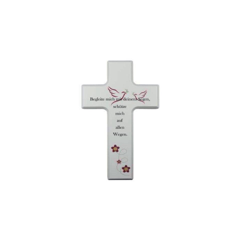 Kinderkreuz Ahorn, 15x9cm, weiß  N479/K/W
