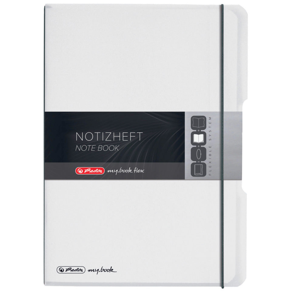 Notizheft my.book flex, A4, 80 Blatt, liniert/kariert, transparent HERLITZ 300003349 HERLITZ 300003349 11361425 my.book Fl