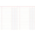 Spaltenbuch, A4, 2 Spalten/1 Seite, 30 Blatt, Karton, liniert, rot/grau, rot RNK 3402 RNK 3402 A4 30BL