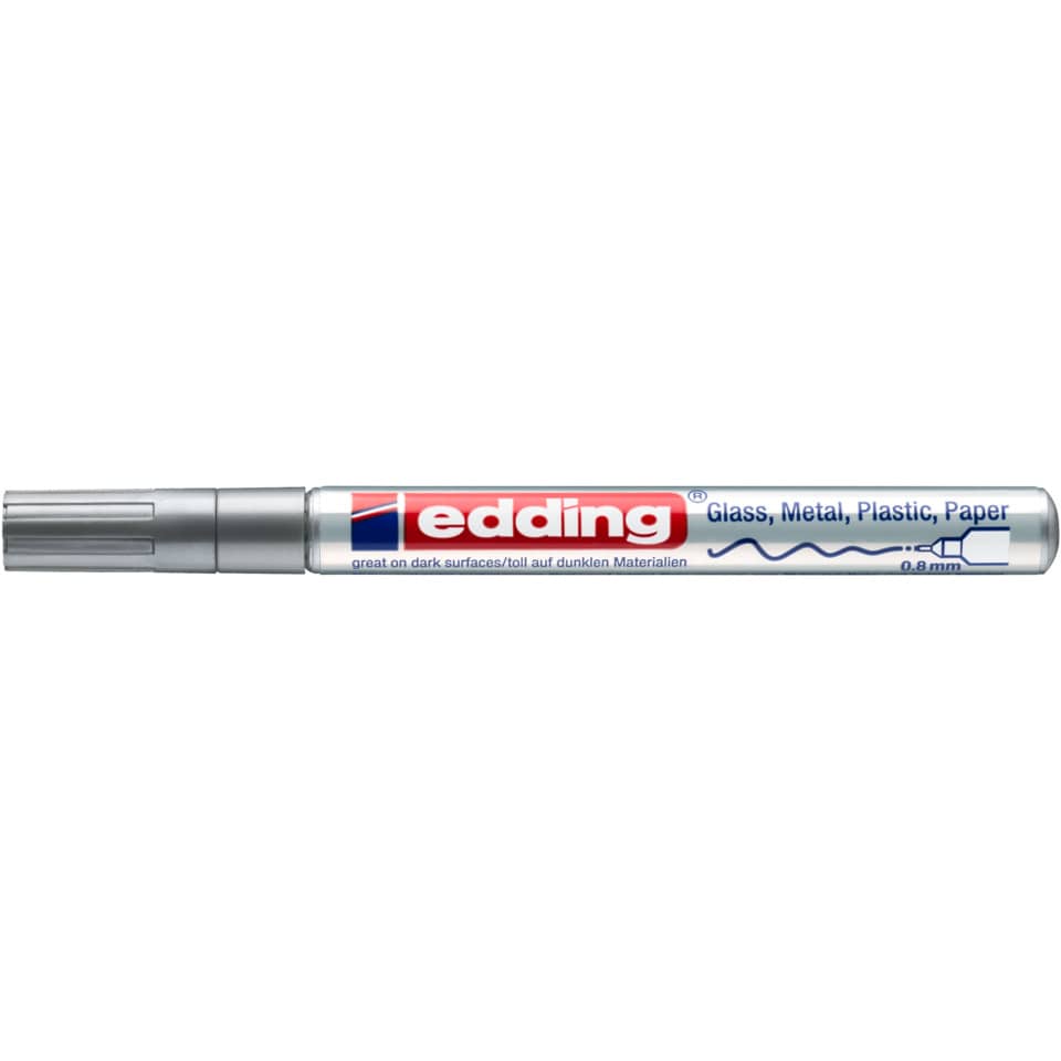 Glanzlackmarker 780, 0,8mm, Rundspitze, silber EDDING 780-9-054 EDDING 780-9-054 metallgef. Rundspitze