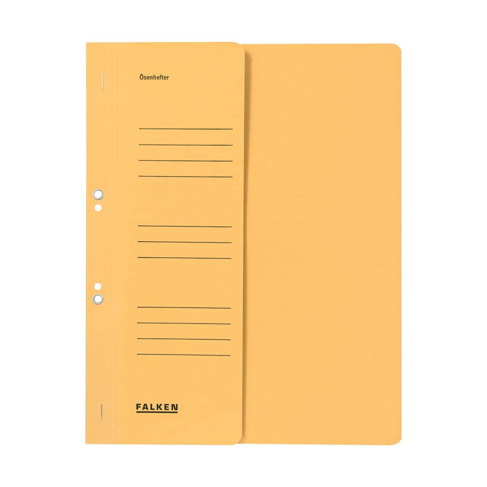 Ösenhefter, A4, 250 g/m², halber Deckel, kfm. Heftung, Manilakarton, chamois FALKEN 80003833