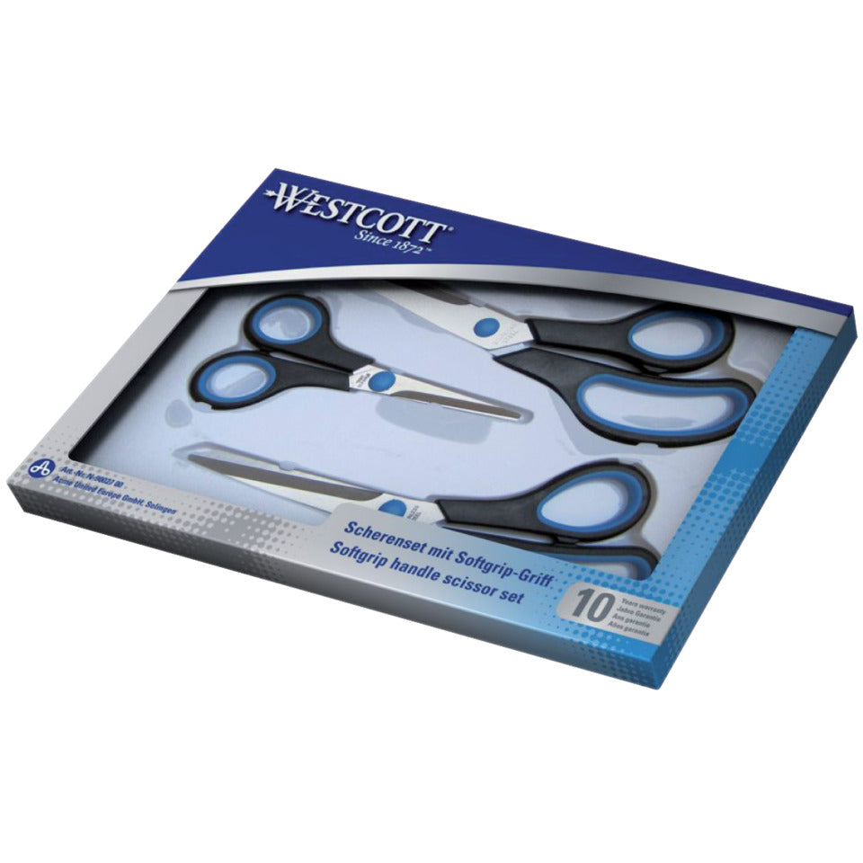 Scherenset 3 teilig schwarz/blau   14/20,1/24,7cm WESTCOTT N-90027-00