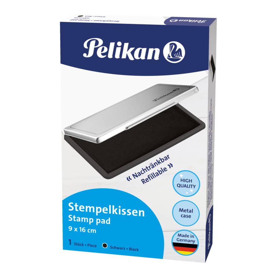 Stempelkissen Gr.1, 9 x 16cm, schwarz PELIKAN 100436055 PELIKAN 100436055 331108 9x16 Metall