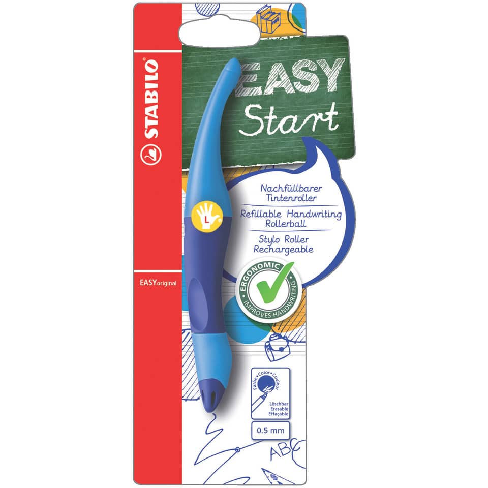 Tintenroller EASYoriginal, Linkshänder, dunkelblau/hellblau STABILO B-46834-3 STABILO B-46834-3 links