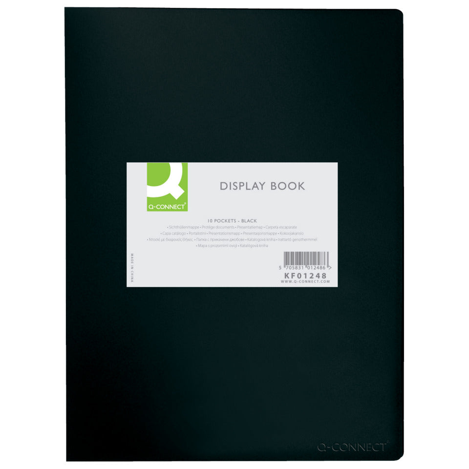 Sichtbuch, A4, 10 Hüllen, schwarz Q-CONNECT KF01248 Q-CONNECT KF01248 10 Hüllen