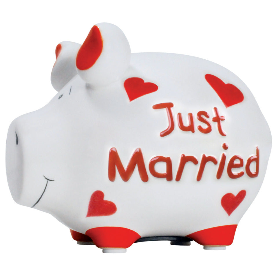 Sparschwein klein "Just married", 12,5 x 9 x 9 cm, Keramik KCG 10027103 KCG 101445/10027103 Just married