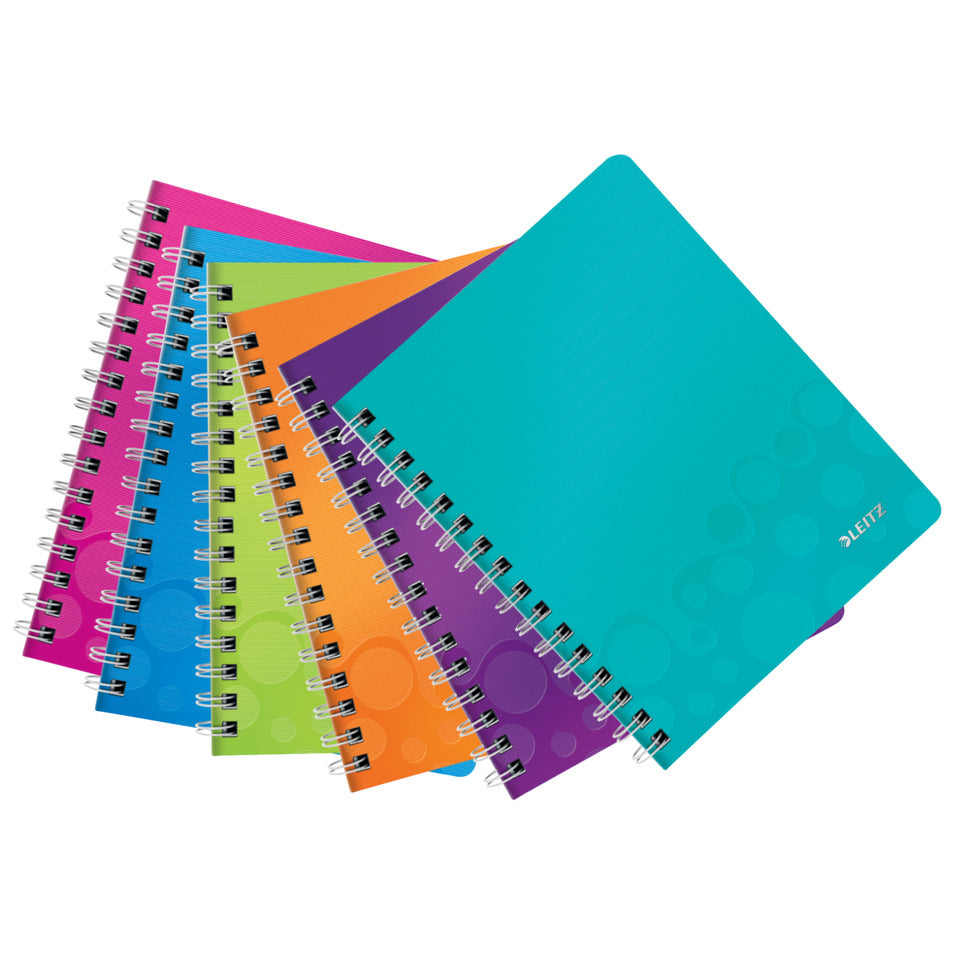 Collegeblock WOW, A5, PP, liniert, holzfrei, 80 Blatt, violett LEITZ 46390062 LEITZ 4639-00-62  80Bl lin.