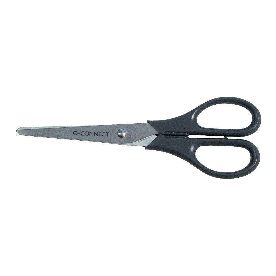 Schere, 17cm, rund, schwarz Q-CONNECT KF01228