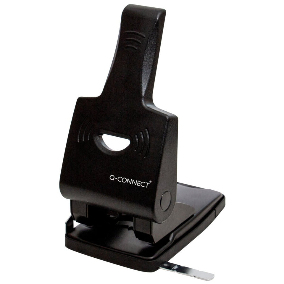 Kraftlocher, 65 Blatt, Anschlagschiene, schwarz Q-CONNECT KF01237