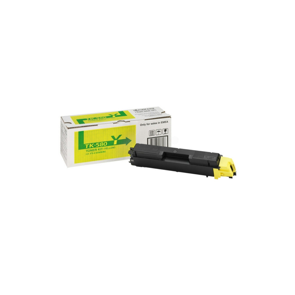 Lasertoner TK-580Y, 2.800 Seiten, yellow KYOCERA-MITA KYOTK580Y KYOCERA 1T02KTANL0