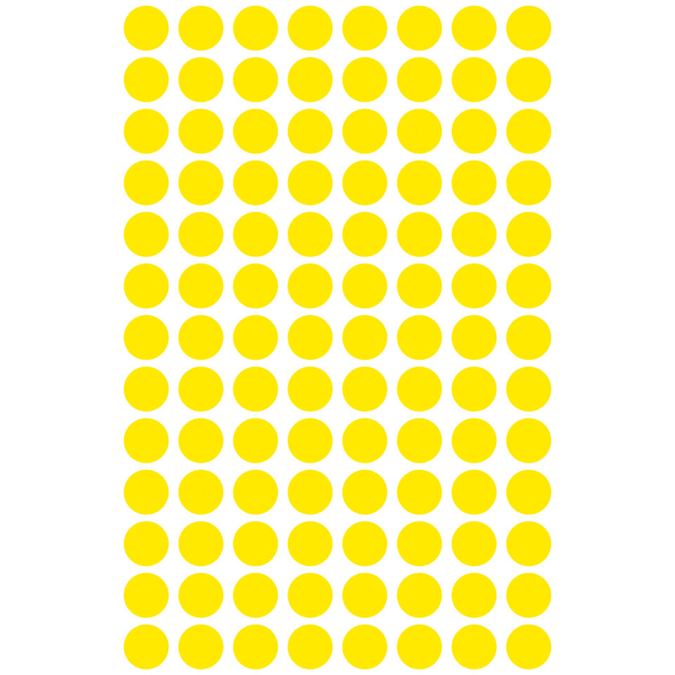 Markierungspunkte, Ø8mm, 416 Stück, gelb AVERY ZWECKFORM 3013 ZWECKFORM 3013 permanent haftend
