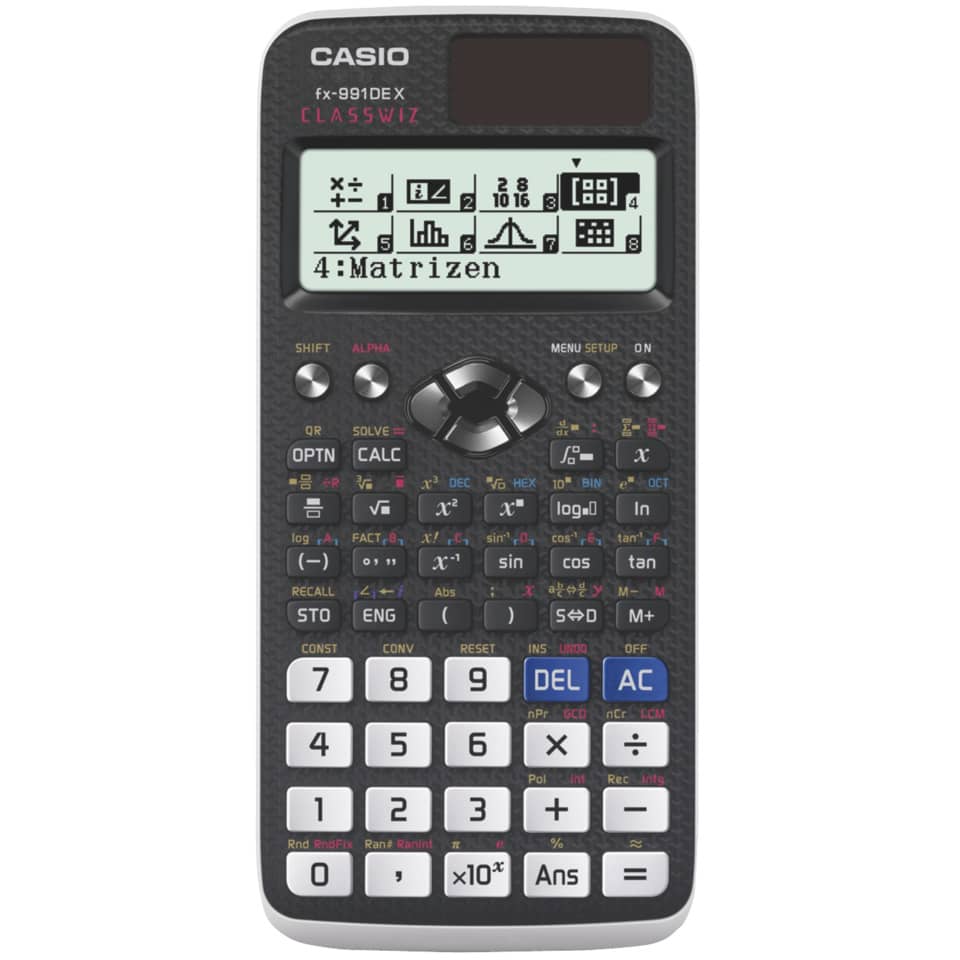 Schulrechner Technisch Wiss. 2-zeilig   ClassWiz CASIO FX-991DEX CASIO FX-991DEX ClassWiz