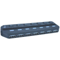 Verteiler USB 2.0 mit separaten Schaltern, 1:7, bus powered, schwarz MEDIARANGE MRCS504