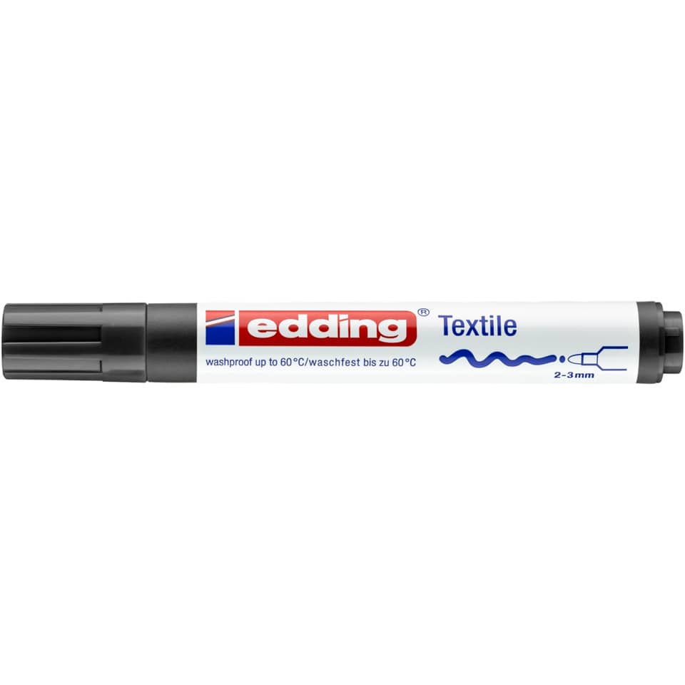 Textilmarker 4500, 2-3mm, schwarz EDDING 44500001 EDDING 4500 1  2-3mm