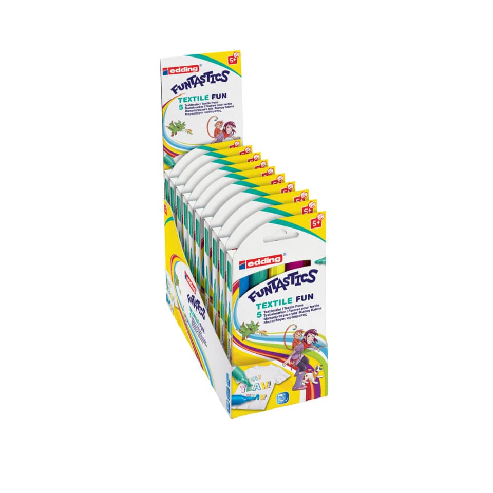 Kindertextilmaler 17 FUNTASTICS TEXTILE FUN, 5 Stück, sortiert EDDING 4-17-5 EDDING 4-17-5 Funtastics Textile