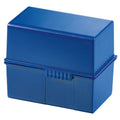 Karteibox DIN A6 quer, max 400 Karten m. Stahlscharnier, blau HAN 976-14D HAN 976-14 300 16,5x9,5x14,3