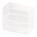 Karteibox DIN A7 quer, max 300 Karten m. Stahlscharnier, transluzent-klar HAN 977-63D