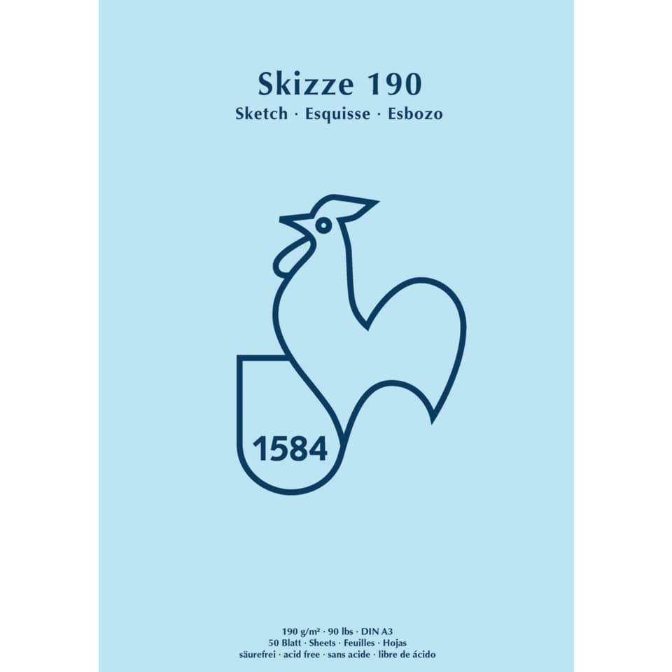 Skizzenblock, A3, 190g/m², 50 Blatt, neutral HAHNEMÜHLE 60127434