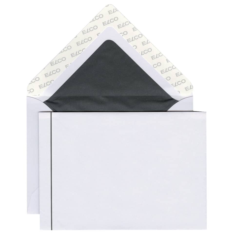 Briefumschlag Trauer ohne Fenster, C6, 100g/m², 25 Stück, hochweiss ELCO 7981812 7981812 Trauerrand 100g (25)