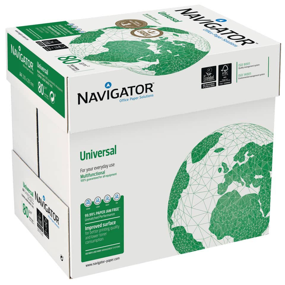 Kopierpapier Universal, A4, 80g/m², 500 Blatt, weiß NAVIGATOR N80A4 NAVIGATOR Universal 8247A80S