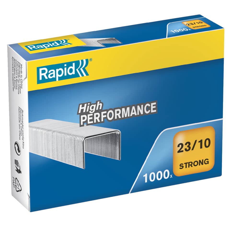 Heftklammern 23/10mm Strong, verzinkt, 1000 Stück RAPID 24869900 RAPID 24869900  1000St Strong