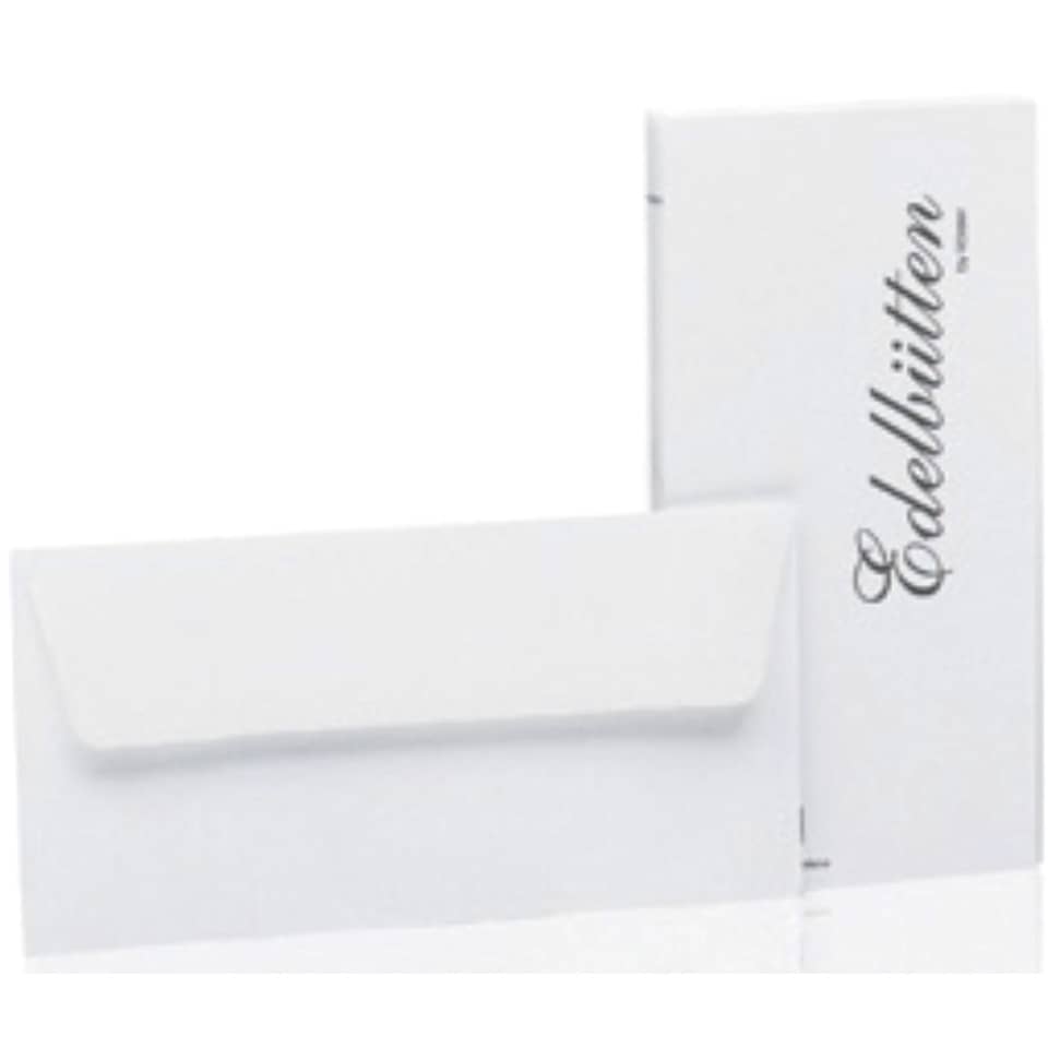 Briefumschlag Edelbütten, DIN lang, nassklebend, 20 Stück, weiß RÖSSLER 2032388003 RÖSSLER 2032388003 geh.
