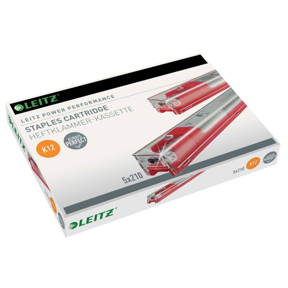 Heftklammerkassette Power Performance K12, 5x210 Stück, rot LEITZ 5594-00-00 LEITZ 5594-00-00  1050St  rot