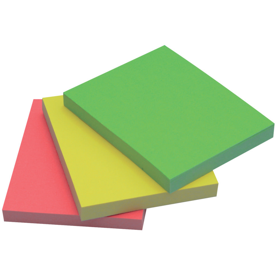 Haftnotizblock Quick Notes, 150 Blatt, 3 Stück, 38x51mm, neon sortiert Q-CONNECT KF01224 Q-CONNECT KF01224 150Bl 3ST