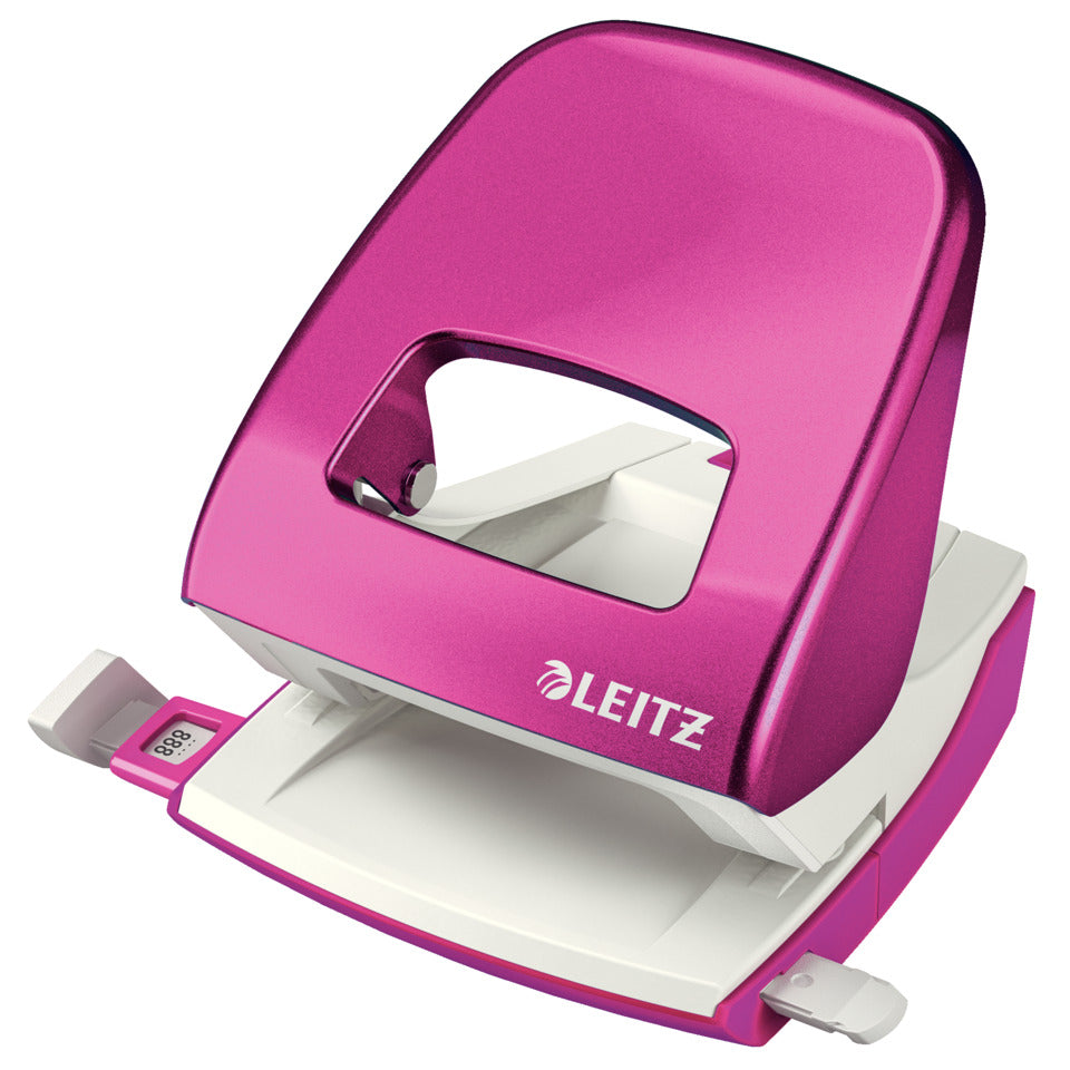 Locher NeXXt WOW, 30 Blatt, Anschlagschiene, Metall, Blister, pink LEITZ 5008-20-23 LEITZ 5008-20-23 NeXXt Blister
