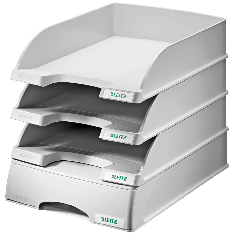 Briefkorb Plus mit Schublade, A4 quer, Polystyrol, grau LEITZ 5210-00-85 LEITZ 5210-00-85 m. Schublade